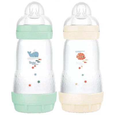 Afbeelding van Flesje MAM Fishes Groen Beige