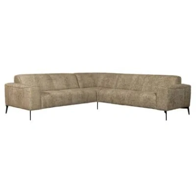 Afbeelding van Bronx71® Hoekbank Vegas taupe stof chenille links/rechts