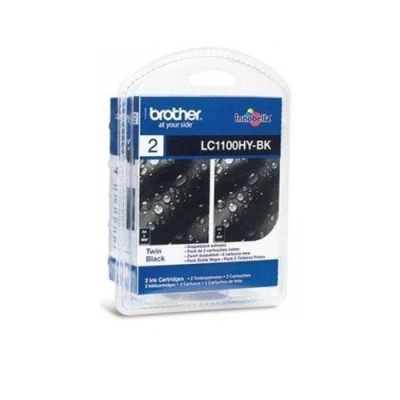 Image de Brother LC1100HY BK pack de 2 à rendement élevé noir originale cartouche d&#039;encre