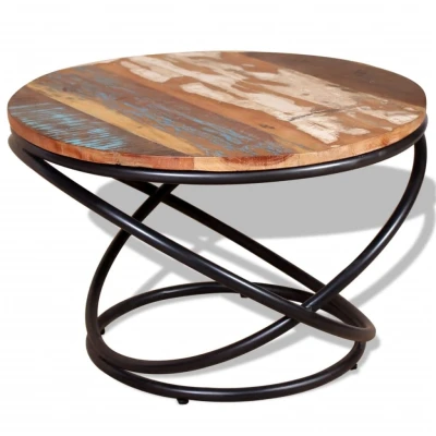 Afbeelding van Salontafel 60x60x40 cm massief gerecycled hout