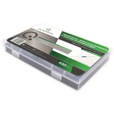 Afbeelding van Quadrios 201711P002 Metaalfilmweerstand assortiment Axiaal bedraad 0.25 W 1 % 400 stuk(s)
