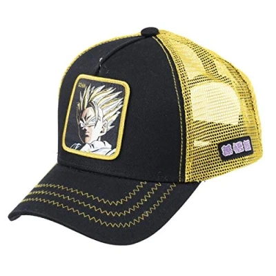 Afbeelding van Capslab Son Gohan verstelbare pet Dragon Ball Z Zwart/Geel één maat, zwart/geel,