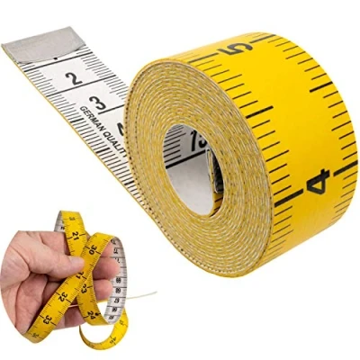 Afbeelding van Tailleband met een totale lengte van 150 cm, 2 in 1 handschoenmeter schaal cm en inch, meetkleding, lichaamsvet, meetkoord glasvezel