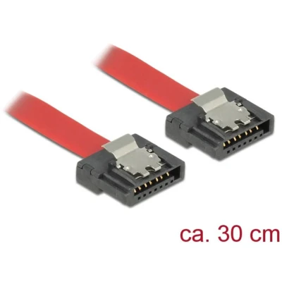 Afbeelding van SATA FLEXI datakabel plat SATA600 6 Gbit/s / rood 0,30 meter