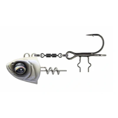 Afbeelding van Savage Gear Monster Vertical Pearl White Jighead 150g (2/0) Loodkoppen