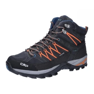Afbeelding van CMP Rigel MID Trekking Shoes WP Outdoorschoenen, Heren, Maat: 42, Piombo/jaffa Leer en textiel