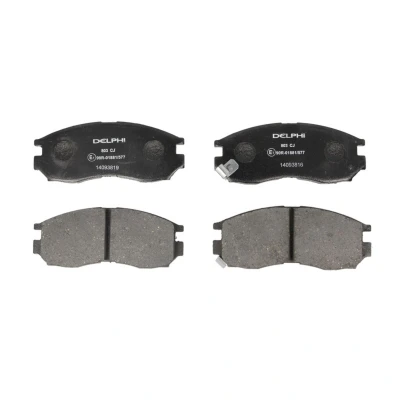 Afbeelding van DELPHI LP803 Remblokkenset Met akoestische slijtagewaarschuwing Zonder anti kreukplaat toebehoren MITSUBISHI: Space Runner I, GALANT 5