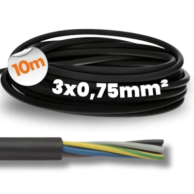 Afbeelding van LAPP 1600252 1 Rubberkabel H05RN F 3 x 0.75 mm² Zwart per meter