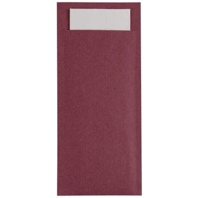 Afbeelding van Europochette Bourgondië Bestekzakje Met Wit Servet (500 Stuks) CK234 Restaurant Hotel Professioneel