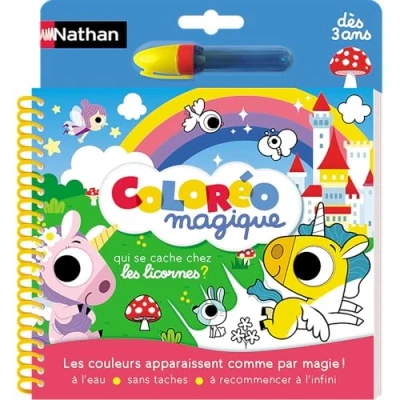 Afbeelding van Tekenen en kleuren voor kinderen Nathan Coloréo magique Licornes