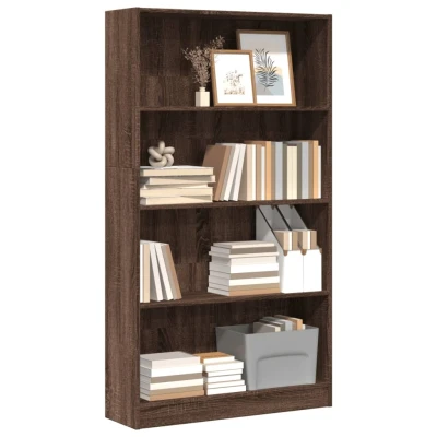 Afbeelding van vidaXL Boekenkast 80x24x143 cm bewerkt hout bruin eikenkleurig