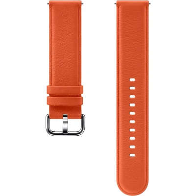 Afbeelding van Samsung Lederen Armband voor Watch Active 2 oranje