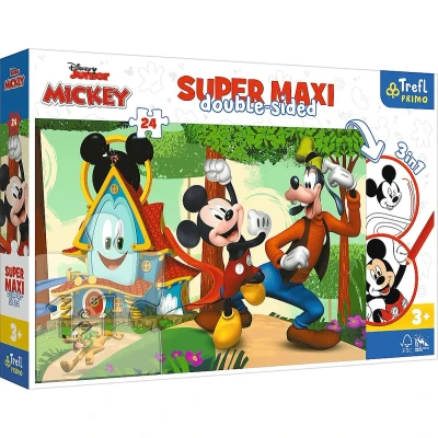 Afbeelding van PUZZEL 3 IN 1 MICKEY MOUSE + KLEURPLAAT VOLGSPEL