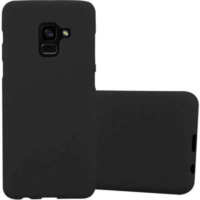 Afbeelding van Cadorabo Hoesje geschikt voor Samsung Galaxy A8 2018 in FROST ZWART Beschermhoes gemaakt van flexibel TPU silicone Case Cover