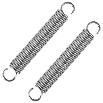 Afbeelding van GUNGY Trekveren 80 mm trekveer dubbele haak roestvrij staal draaddiameter 1,5 buitendiameter 12 schot 6 kg 2 stuks