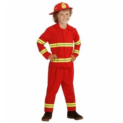 Afbeelding van Widmann Brandweer Kostuum Brandweerman Maat 116 Carnavalskleding Verkleedkleding