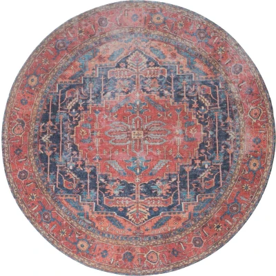 Afbeelding van Veer Carpets Vloerkleed Heris Red 01 Rond ø200 cm