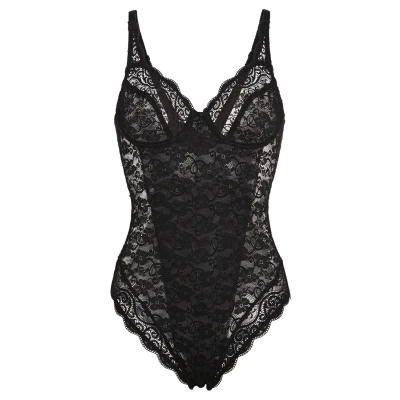 Afbeelding van Triumph dames Amourette body van kant met beugelondersteuning in de kleur Zwart, maat: D85