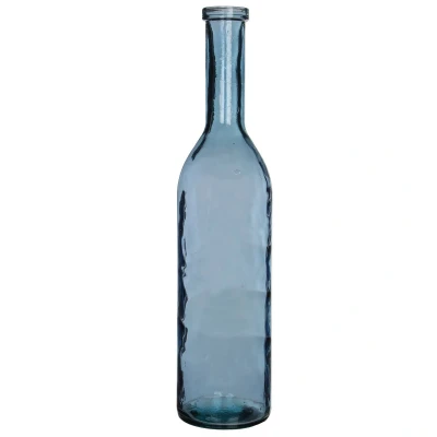 Afbeelding van Rioja Fles Vaas H100 x Ø21 cm Gerecycled Glas Lichtblauw