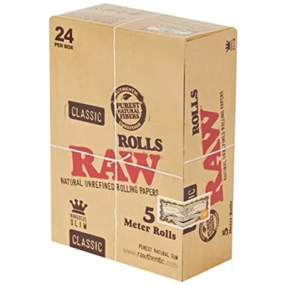 Image de RAW Classic Slim Box 18311 Boîte de 24 rouleaux 5 M papier Jaune Taille