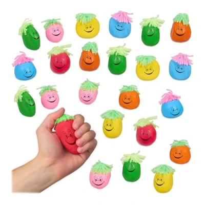 Afbeelding van Relaxdays stressballen kinderen set van 24 voor de hand gezicht knijpbal 6 cm