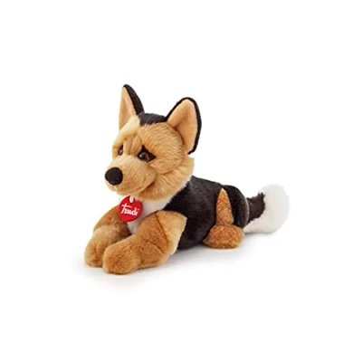 Afbeelding van Trudi Classic knuffel Hond Duitse herder 28 cm Hoge kwaliteit pluche Knuffeldier voor jongens en meisjes Bruin Zwart 14x20x28 maat S