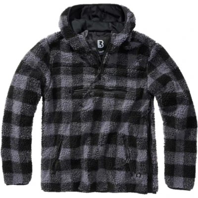 Afbeelding van Brandit Fleece trui, Heren, Maat: 3XL, Black/grey