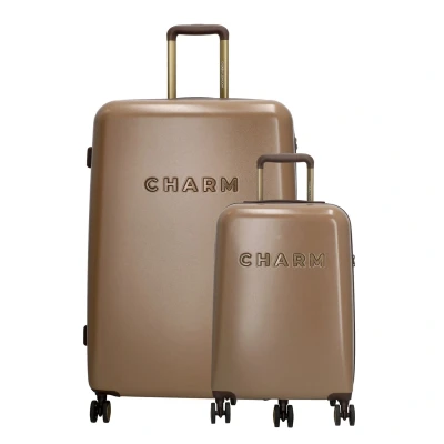 Afbeelding van Charm London Capetown Kofferset 2 delig TSA slot Taupe