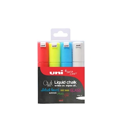 Afbeelding van Uni ball, Marker, Krijtmarker 8M Verschillende kleuren, 8 st. (Veelkleurig, 8 mm, 8 x)