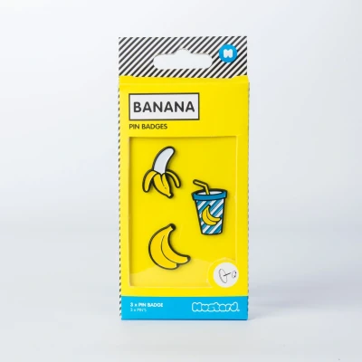 Afbeelding van Mustard Desktop Pin Badges Banana Set van 3 Stuks