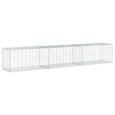 Afbeelding van vidaXL Schanskorf 300x50x50 cm gegalvaniseerd ijzer zilverkleurig