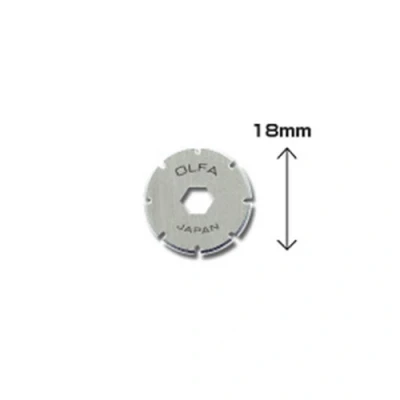 Image de 2 lames de rechange Olfa perforation pour cutter rotatif prb18 Découpe pointillée