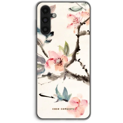 Afbeelding van Case Company® hoesje geschikt voor Samsung Galaxy A04s Japanse bloemen Soft Cover Telefoonhoesje Bescherming aan alle Kanten en Schermrand