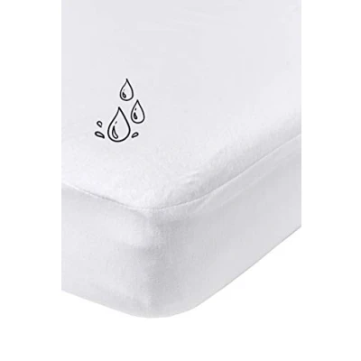 Afbeelding van Meyco Home waterdicht hoeslaken eenpersoonsbed white 90x210/220cm