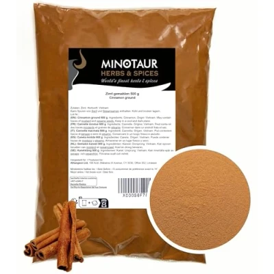 Afbeelding van Minotaur Spices Gemalen kaneel, zoete kaneelpoeder, 2 x 500 g (1 kg)