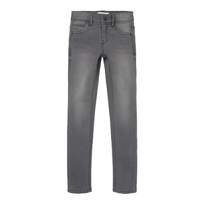 Image de NAME IT Jean pour fille coupe skinny, Gris clair denim, 122