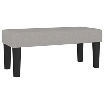 Afbeelding van vidaXL Bank lichtgrijs 70x30x30 cm stof