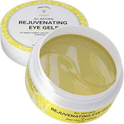 Afbeelding van All Natural Caffeine Under Eye Patches &amp; Hydrogel Masks (30 paar) Anti aging behandeling voor Crow Feet, Puffiness, Wrinkles, Dark Circles Geformuleerd in San Francisco