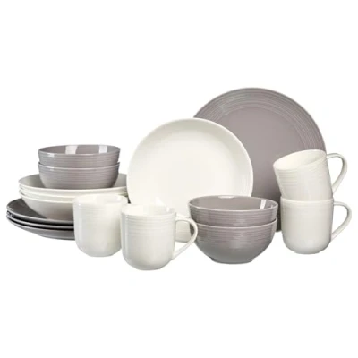 Afbeelding van Ritzenhoff &amp; Breker Levi&#039;s tafelservies, 16 delig, grijs/wit, 45 x 26 34 cm