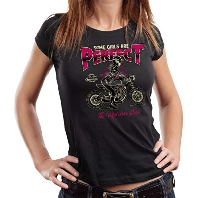 Afbeelding van Gasoline Bandit Biker T shirt voor dames: Good Vibrations, Perfect