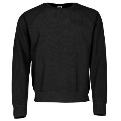 Afbeelding van Fruit of the Loom Raglan sweatshirt voor heren, zwart.
