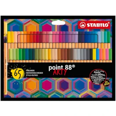 Afbeelding van Fineliner STABILO point 88/65 Arty fijn assorti set à 65 stuks
