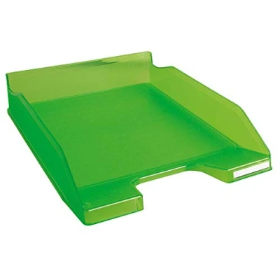 Afbeelding van Exacompta Ref. 11397D 1 COMBO MIDI brievenbak afmetingen 34,6 x 25,5 6,5 cm voor A4+ formaat documenten Doorschijnende appelgroene kleur