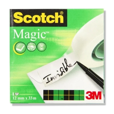 Image de scotch 3m ruban adhésif magic 810, invisible, 12 mm x 33 m, diamètre du mandrin 25 (11256 m8101233) 8101233