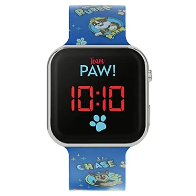 Afbeelding van Paw Patrol PAW4354 Digitaal kwartshorloge voor kinderen met siliconen armband, Blauw, riem, Riem