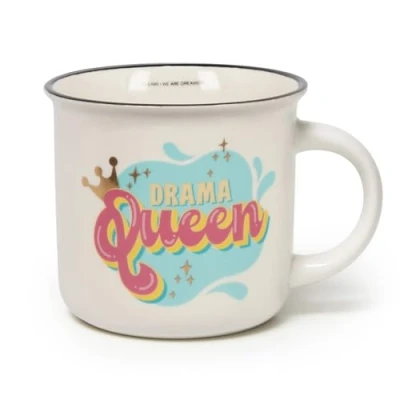 Afbeelding van Legami Cuppuccino mok van porselein New Bone China, ontbijtbeker, koffiemok, vaatwasmachinebestendig, diameter 10 cm, inhoud 350 ml, Drama Queen thema