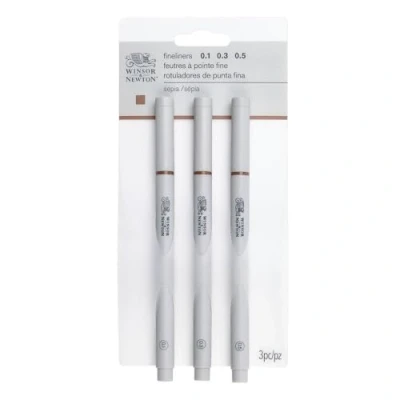 Afbeelding van Winsor &amp; Newton Fineliner Sepia Set X3 gesorteerd