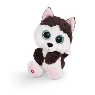 Afbeelding van Nici Knuffelhond Glubschis Husky Junior 15 Cm Pluche Bruin/wit