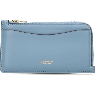 Afbeelding van Coach NEW YORK ZIP CARD CASE Portemonnee, Dames, Maat: One Size, Blue