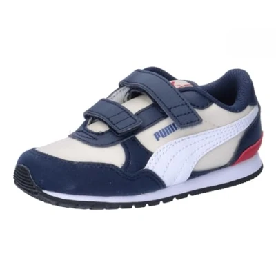 Afbeelding van Puma ST Runner Unisex Sneakers laag voor kinderen, Maat: 20, Sugared almond/white/club navy/club red/cobalt glaze Imitatieleer/ textiel